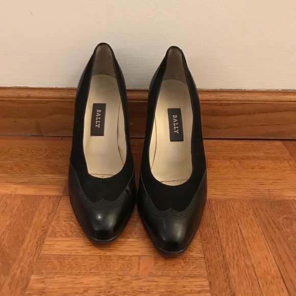 Vintage Bally Style Flex Leather Oxford Heels - Picture 6 of 9